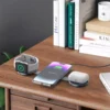 Travel Charger Foldable 3-in-1 Magnetic Wireless Charging for IPhone 16 15 14 13 12 Pro Max,for Apple Watch and AirPods
