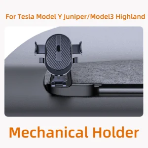 kf-S294b041324844b3db76c5d3dc3968adfp TEEQ Car Phone Holder For Tesla Model Y Juniper/Model3 Highland Adjustable Mechanical Clamp Mount Support Magnetic Phone Holder