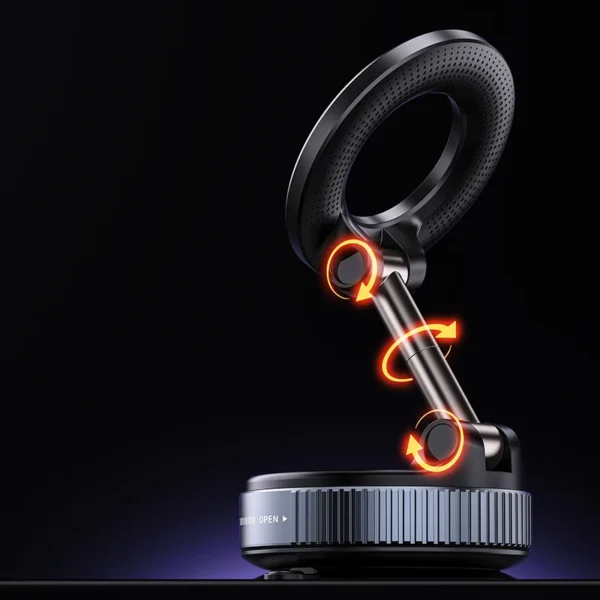 kf-S575d3d425169491abf59b64b3675e9afF Magnetic Car Phone Holder Mount - 360° Rotation & Foldable Design, Super Strong Vacuum Suction for IPhone/Samsung/Huawei