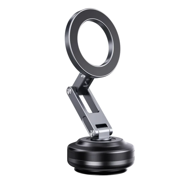 Universal Magnetic Car Phone Holder Mount with Vacuum Suction, Foldable 360° Rotation Compatible with IPhone & Samsung