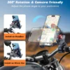 Aluminum Motorcycle Phone Mount Holder with Vibration Dampener & High-Speed Secure Lock for 6"-7.2" Phone