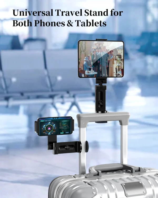 Eary Airplane Travel Essentials Phone Holder Universal Handsfree Phone Mount Stand for Flying Desk with 360°Rotation Pocket Size
