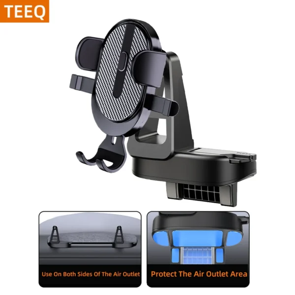 TEEQ Car Phone Holder For Tesla Model Y Juniper/Model3 Highland Adjustable Mechanical Clamp Mount Support Magnetic Phone Holder