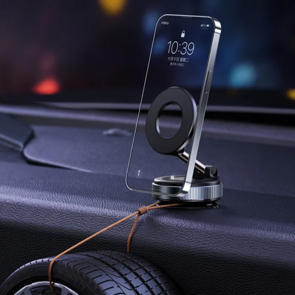 kf-Sf2c9de4fb5294a7b9c77d02c46d47c39a Magnetic Car Phone Holder Mount - 360° Rotation & Foldable Design, Super Strong Vacuum Suction for IPhone/Samsung/Huawei